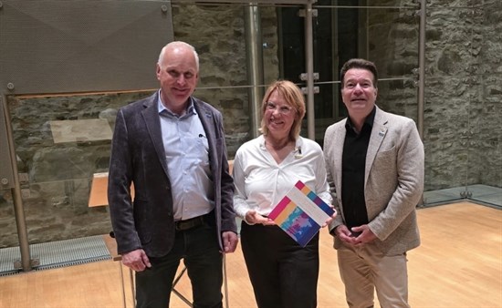 Präsident Stefan Karger (RC Witten-Hohenstein),  Governorin Karin Schulze und Präsident Marcus Arldt (RC Witten) 